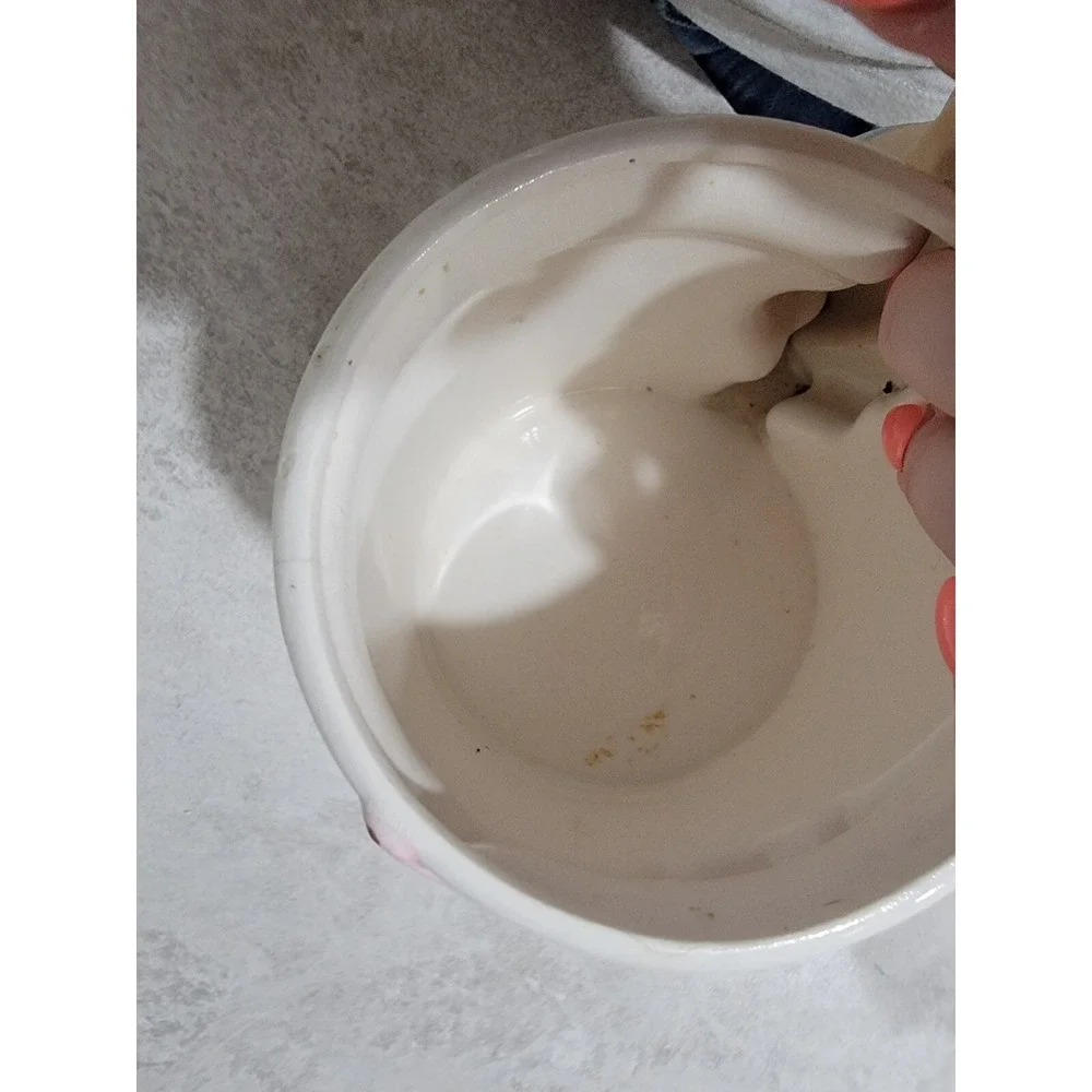 Vintage Lefton Baby Planter Wearing Diaper Kitschy Milk Pail